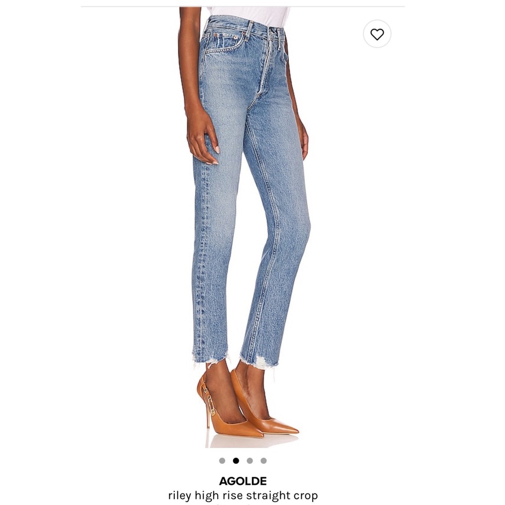 Agolde Riley High Rise Crop, Size 30 - Picture 2 of 8